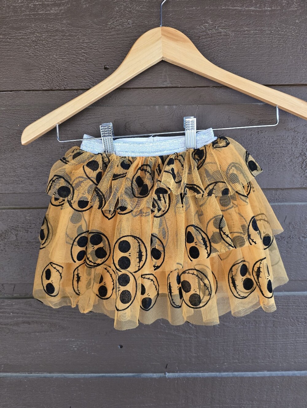 Disney Nightmare Before Christmas Jack Skellington Orange Tutu Skirt - 4T